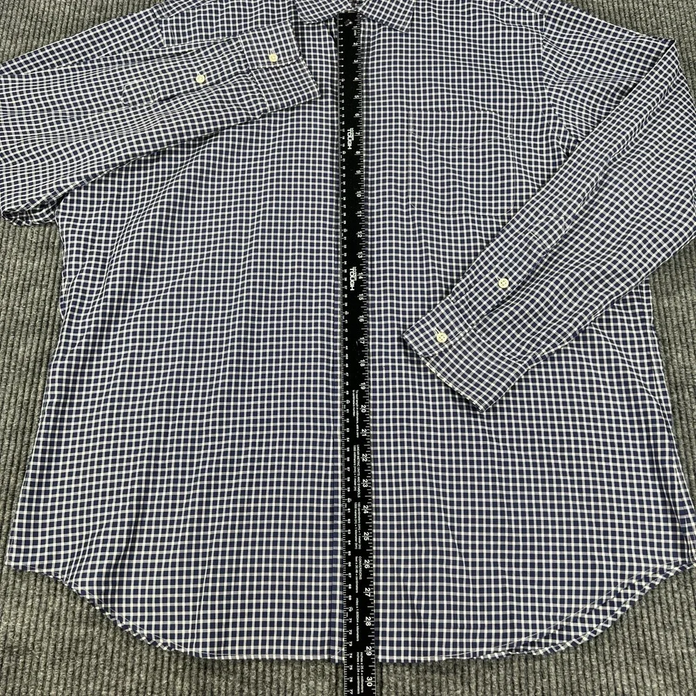 Polo Ralph Lauren Shirt Mens XL Blue Check Long Sleeve Button Up Curham Sport